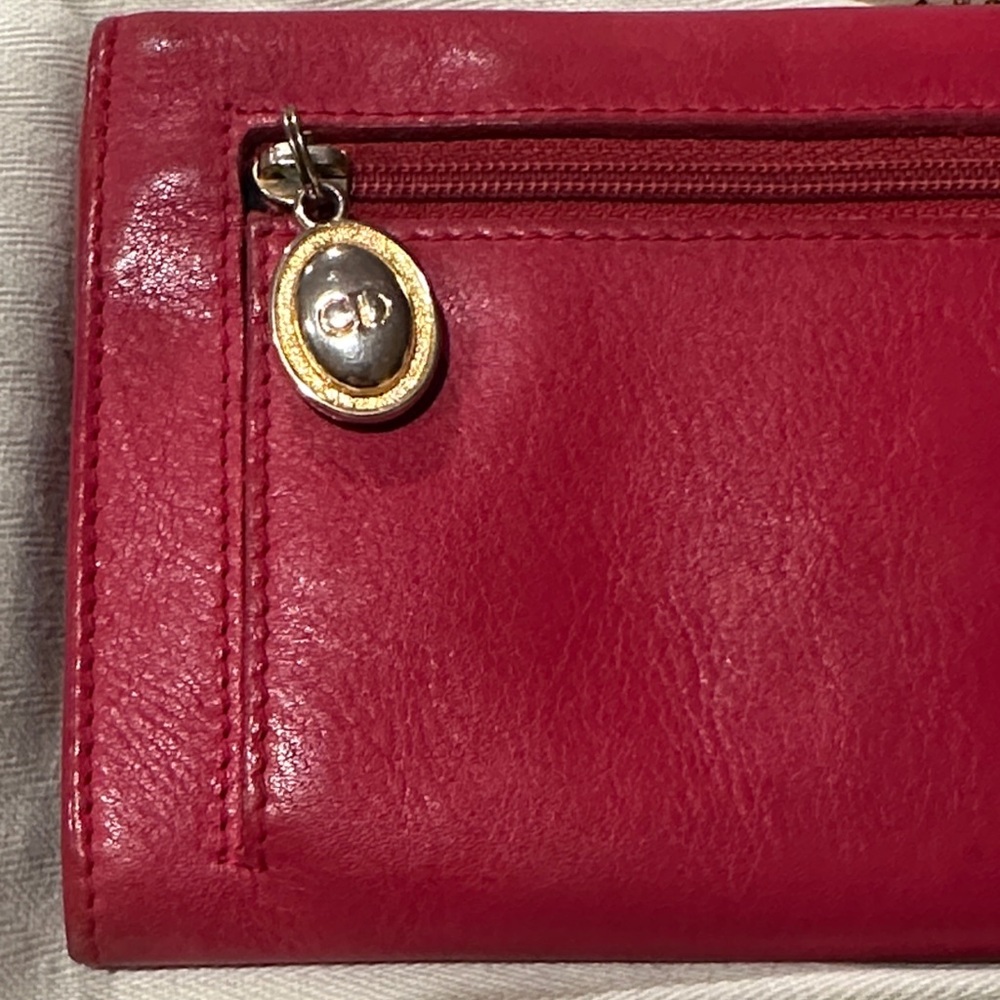Dior Red Leather Women's Wallet - Picture 3 of 11